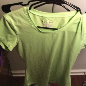 Under Armour Lime Green Workout Tee